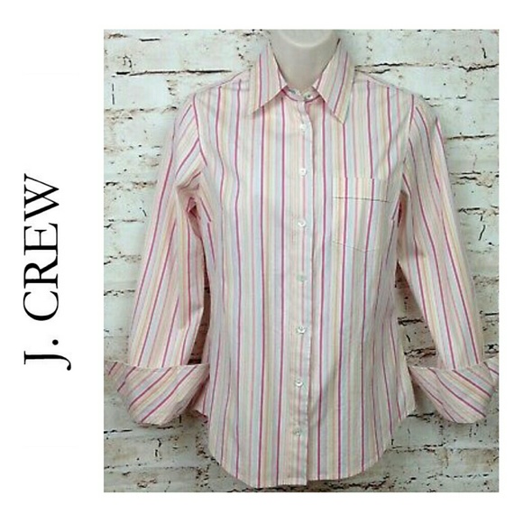 J. Crew Tops - J.Crew Candy Striped Woven Top